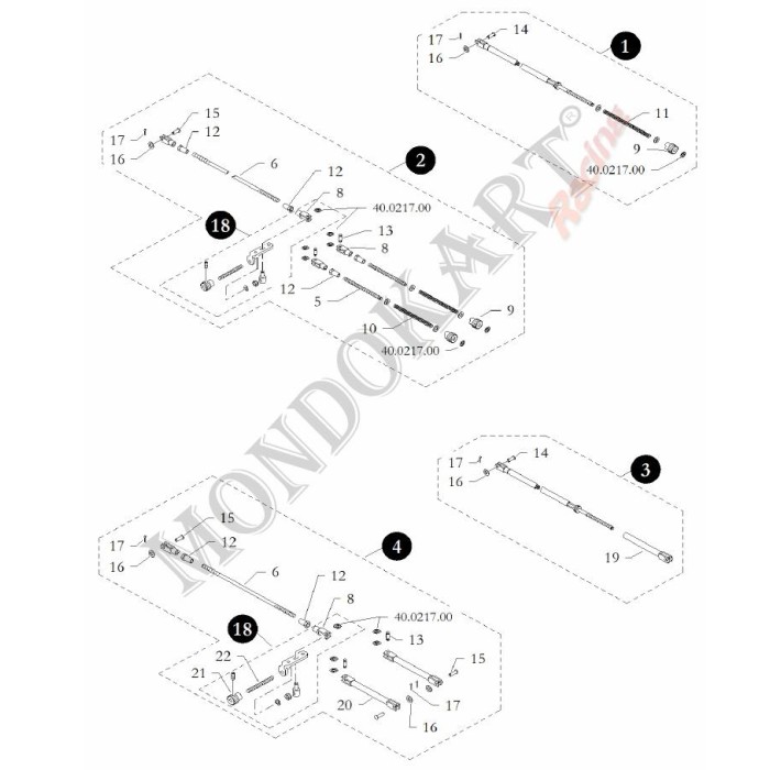 Varilla L71 Ripartidor Freno BirelArt, MONDOKART, kart, go