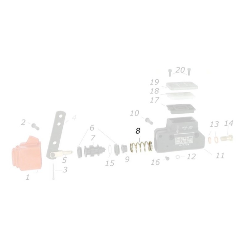 Molla pompa freno UP/V04/V05 CRG, MONDOKART, kart, go kart