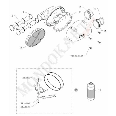 Cartouche boite à air d'insertion SA-18 BirelArt, MONDOKART