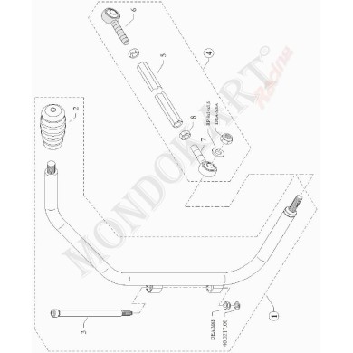Pomo Leva Cambio MTS BirelArt Negro, MONDOKART, kart, go kart