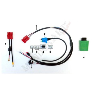 Bouton de démarrage Noir, MONDOKART, kart, go kart, karting