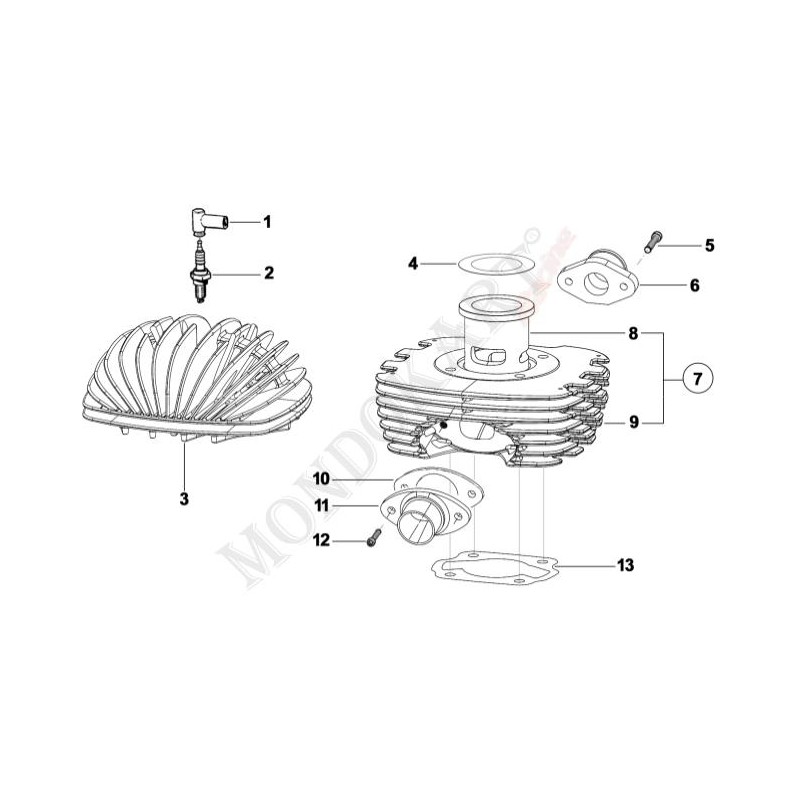 Komplette Zylinder TM 60ccm Mini neueste Version 05 / VO / 20