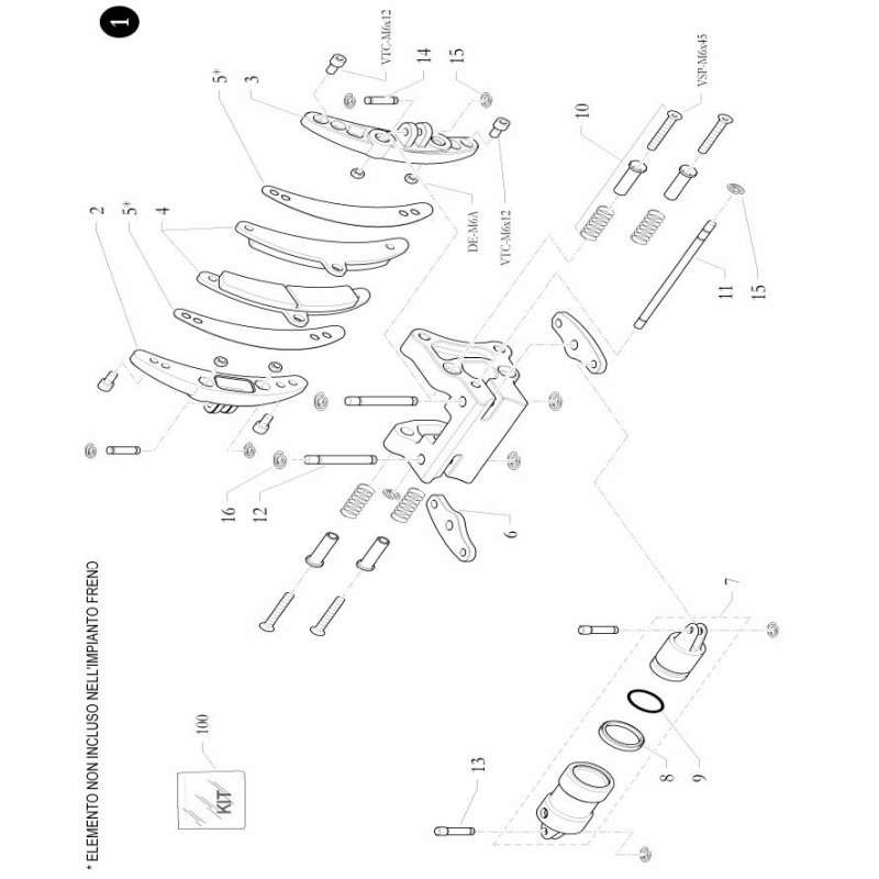Pinza completa banana CX-I28 BirelArt, MONDOKART, kart, go