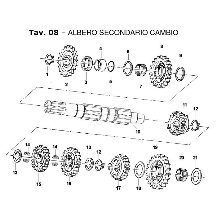 Engranaje 3 ^ Z 27 secundaria TM KZ10B - KZ10C (Código AB)