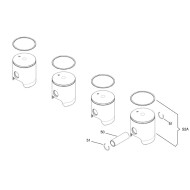 Kolben IAME X30 125cc Shifter (gears), MONDOKART, kart, go