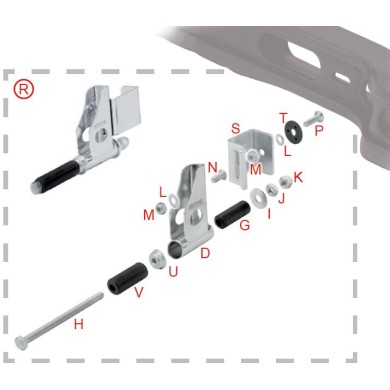 Fixation Pare-chocs arriere Mini Rookie OTK Tonykart