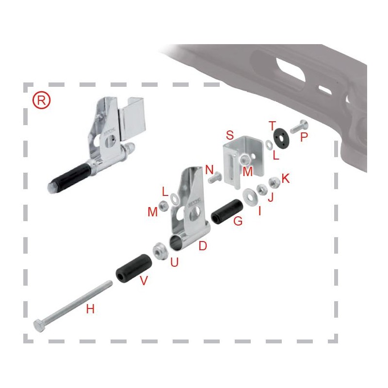 Attacco protezione posteriore Mini Rookie OTK Tonykart