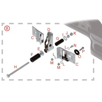 Screw 10x130 rear bumper KZ KF MINI OTK Tonykart, mondokart