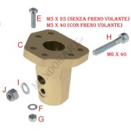 Inclined Steering Wheel Hub aluminum - 6 holes OTK TonyKart