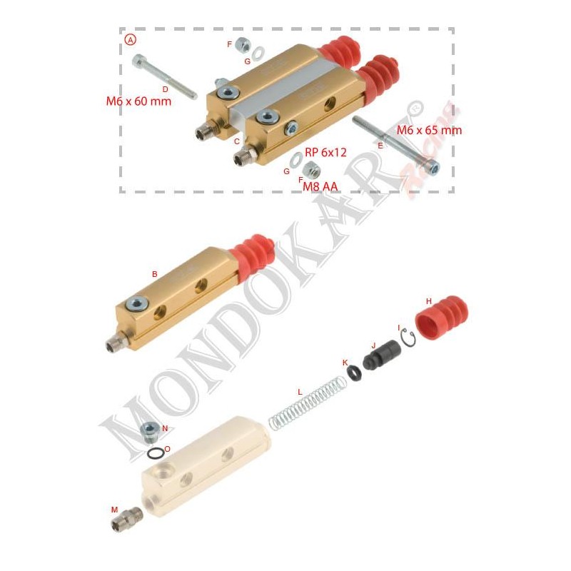 Pistoncino pompa BSM OTK TonyKart, MONDOKART, kart, go kart