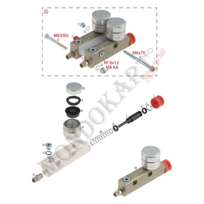 OR tappo spurgo pompa freno OTK TonyKart, MONDOKART, kart, go