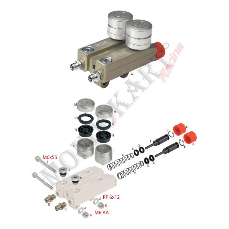 Seeger Piston Bomba Freno OTK TonyKart, MONDOKART, kart, go