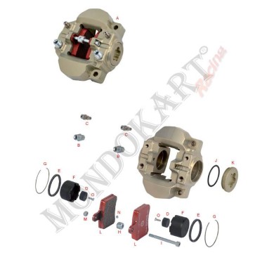 Guarnizione or pinza freno posteriore SA2 BS6 BSD OTK TonyKart