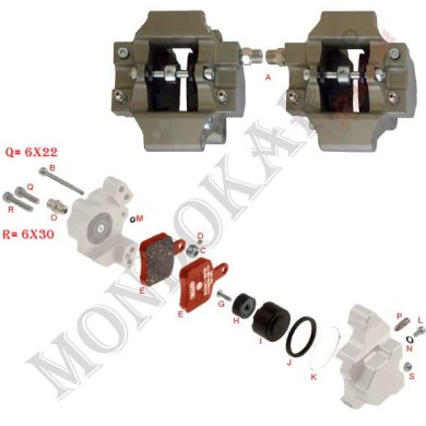 Compass stops front brake pad SA2 BS5 BSD OTK TonyKart