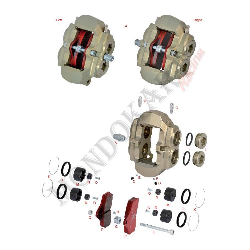 Clip spessore pinza anteriore BSS KZ TonyKart OTK, MONDOKART