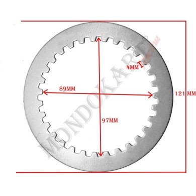 Disque Embrayage Acier 1,5mm TM, MONDOKART, kart, go kart