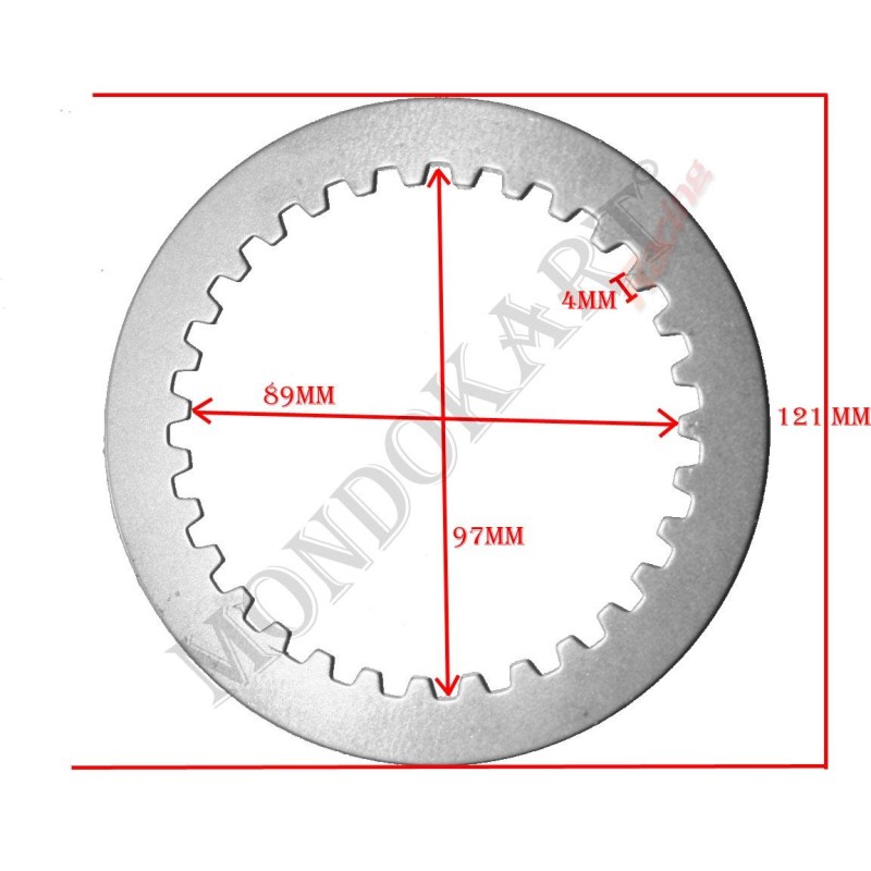 Clutch Plate Disc Steel 1,5mm TM, mondokart, kart, kart store