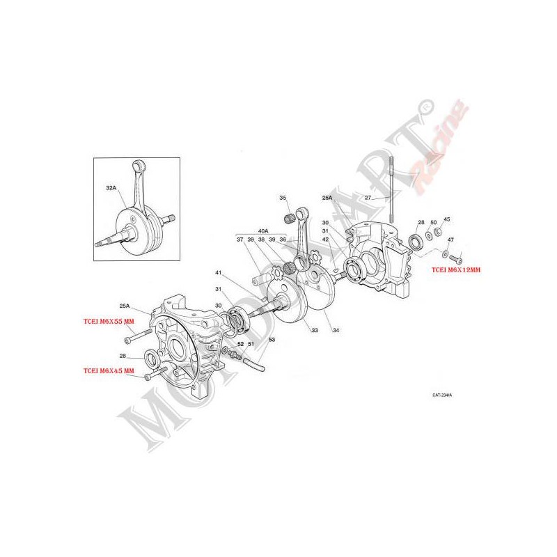 Reten 20 x 35 x 7 para IAME FPJ, MONDOKART, kart, go kart