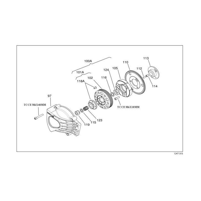 Soporte Corona Embrague Iame Swift (a partir de 2015)