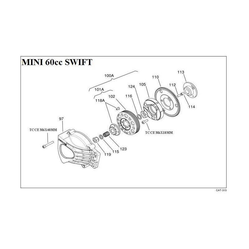 Pinion IAME Original, MONDOKART, kart, go kart, karting, pièces