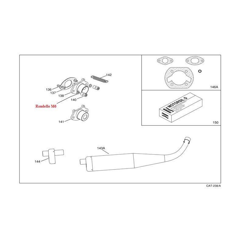 Silenciador (escape) Iame Swift 60cc (de 2015 en adelante)