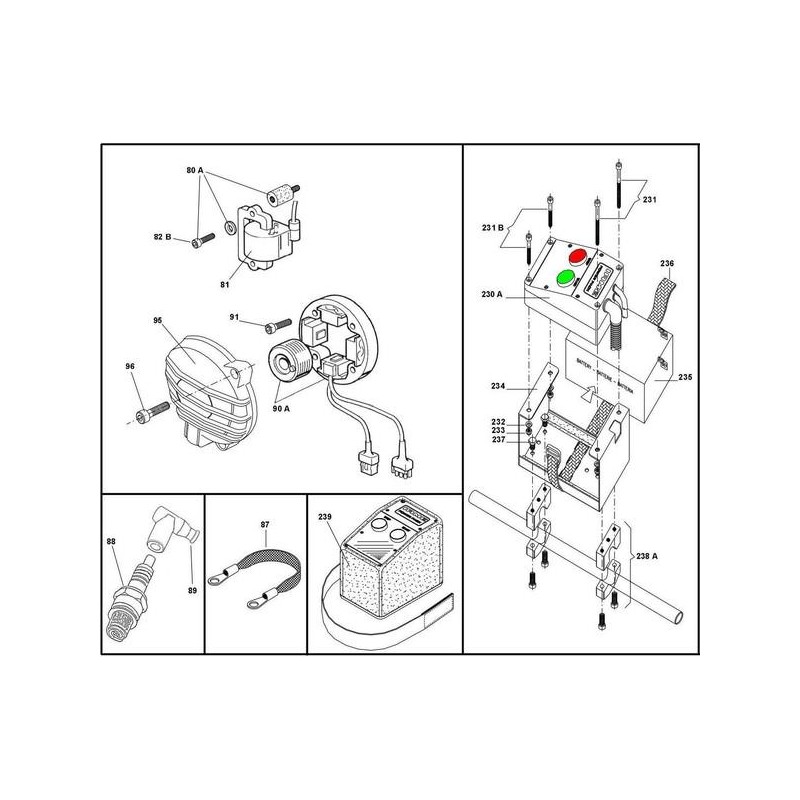 Commande manuelle étanche IAME Easykart, MONDOKART, kart, go