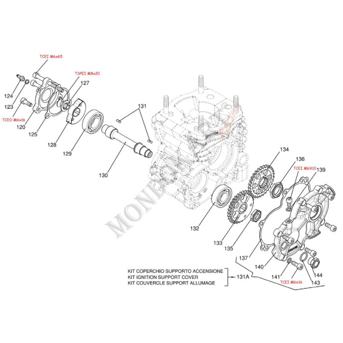 Écrou arbre intermédiaire Iame OK - OKJ, MONDOKART, kart, go