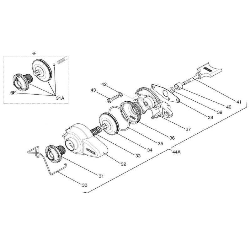 Oring Kolbenring gelber Auslassventils Iame KF (old-Typ)