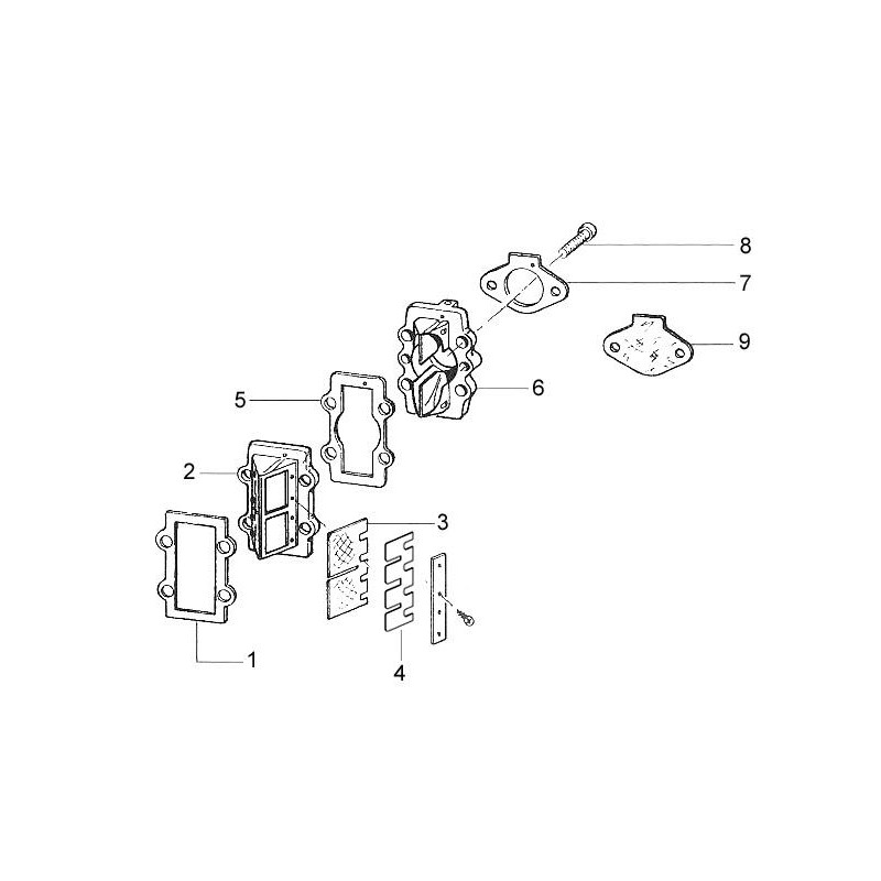 Pacco lamellare completo TM KF, MONDOKART, kart, go kart